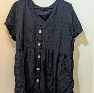 Elegant Black Button-Down Blouse